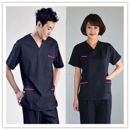 Doctor'S Scrub Set Shirt Pants Nurse Short Sleeve Doctor