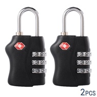 HS206. TSA Standard Combination Padlock, 2pcs, 2PCS TSA Approved Luggage Locks 3-