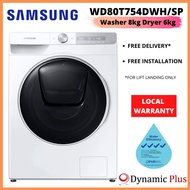Samsung WD80T754DWH/SP QuickDrive™ Front Load Washer cum Dryer 8kg/6kg (4 Ticks)