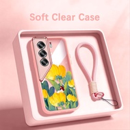 YBD Phone Case For Tecno Camon 40 Pro CM5 CM6 CM7 Flower Sea Yellow Tulip Soft TPU Protective Shell