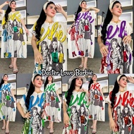 Daster Lowo Barbie Jumbo Besar Baju Tidur Santai Daster Jumbo Kerut Serut Baju Hamil