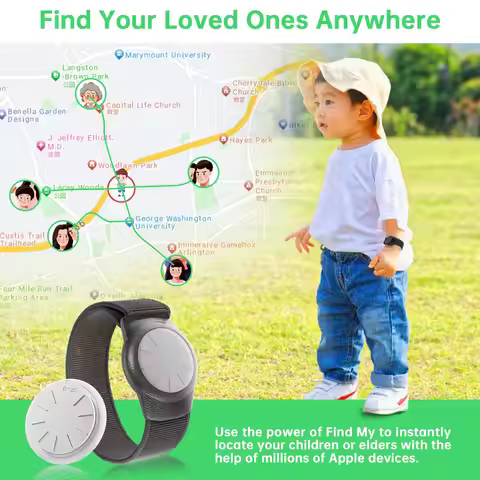 GPS Tracker for Kids (iOS Only) Teen, Special Needs, Elderly, Real-Time Tracker Watch Band Works wit