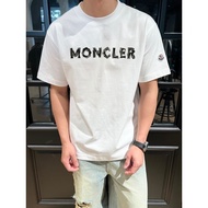 Mo * ier Simple logo logo Print Casual Short Sleeve Men Women Loose Round Neck T-Shirt 34253