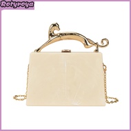 Women Acrylic Handbag Large Capacity Single Shoulder Bag with Detachable Chain Casual Lipstick Phone