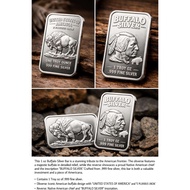 Buffalo-themed 1 oz silver bar