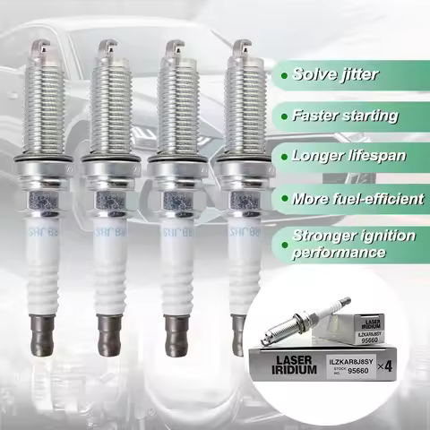 4/8PCS 95660 ILZKAR8J8SY Iridium Platinum Spark Plug For Honda CRV URV 1.5T Volvo S60 S60L S90 V60 V