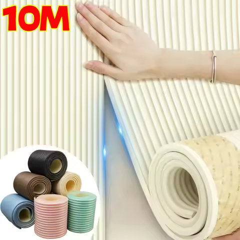 10/2M Anti-collision Strip Multifunctional 3D Wall Stickers Baby Safety Soft Padding for Door Corner