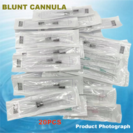 20pcs Blunt-tip Cannula for Filler Injection 14G 18G 20G 21G 22G 23G 25G27G30G Uric Acid Facial Filling Nose Slight Blunt Needle