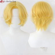 NEW Anime Sabo Cosplay Wig Short Gloden Curly Hair Sabo Cosplay Anime Wig Heat Resistant Hair Men Ha
