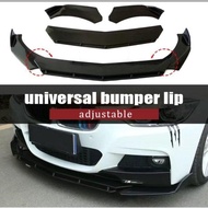 Universal 3PCS Car Front Lip Chin Bumper Body Kits Car Front Lips Bumper Body Kit Splitter Universal