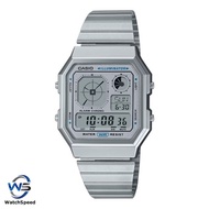 Casio A130WE-7 A130WE-7A Vintage Retro-Futuristic Digital Metallic Color Unisex Watch