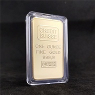 Commemorative Coins Swiss 1 oz Commemorative Nugget Swiss Nugget Coin Gold Bar Gold Plated Nugget Co