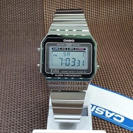 Casio A700W-1A Vintage Series Super Slim Case Stainless Steel Band Digital Watch