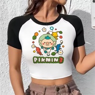 Pikmin Crop Top - Gyaru Coquette Style for Teens
