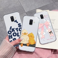 For Samsung Galaxy A6 A6S A6 Plus Casing Pink Bow Yellow Duck Non-slip Protective Portable Silicone 