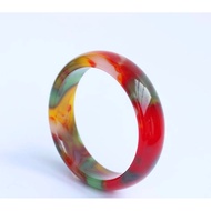 Natural Color Jade Bangle Bracelet Charm Jewellery Fashion Accessories Hand-Carved Gifts for Women M
