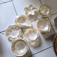 Shell plate set of 3 shell plates, shell bowls