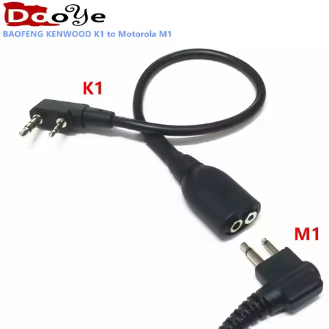 K1 to M1 Adapter for Baofeng Kenwood TYT 2pin radio to for Motorola GP88 GP68 2pin PD780 PD700 heads