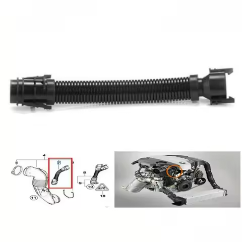 For BMW Air Intake Breather Pipe Hose Rocker/Cam Cover N47/N57 13717803842 Car Engine Parts Accessor