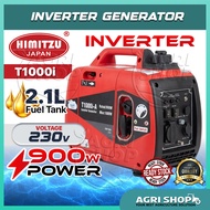 Agrishop HIMITZU Inverter Silent Petrol  Compact Generator T1000i 1000W Heavy Duty I Genset Elektrik