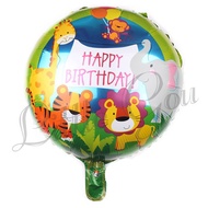 Happy Birthday Animal Round Balloon Foil - BF0177