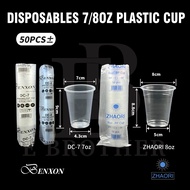DISPOSABLES PLASTIC CUP 7/8OZ
