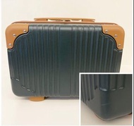 「全新」復古墨綠化妝包 14吋手提行李箱 旅行箱 復古手提行李箱 小行李箱 化妝箱 迷你行李箱 登機箱