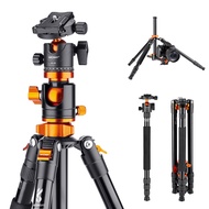 K&F CONCEPT Camera Tripod Carbon Fiber 175cm Max Load 15kg 58.5cm Portable Monopod Tripods For Canon