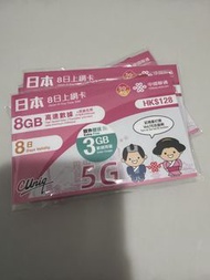 日本 8日 SIM Card 11GB