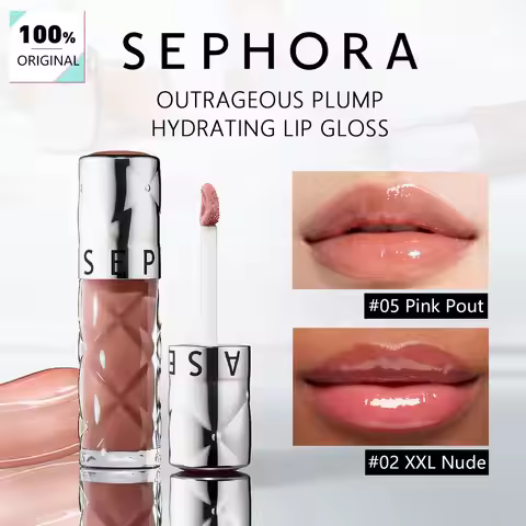 SEPHORA COLLECTION Outrageous Plumping Lip Gloss,Long-Lasting Color Wear,Subtle Tint Enhancement,Beg