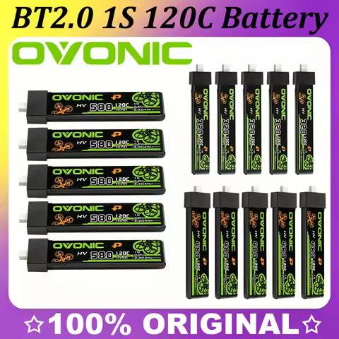 Ovonic 320mAh/480mAh/580mAh 1S 120C 3.8V HV Battery BT2.0 Connector 320mAh for Betafpv Air65 II/480m