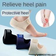 LEMONTRELQAT 1PAIR Gel Heel Cushion, Reduces Pressure Relieves Pain Heel Socks, Breathable Anti-Crac