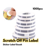 1000pcs Scratch Off Pin Label Sticker Scratch LabelPOLOS 6 X 22mm Voucher PIN Cover BR096