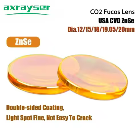 CO2 ZnSe Focus Lens USA CVD Dia.12/15/18/19.05/20 mm FL38.1/50.8/63.5/76.2/101.6mm for Laser Machine