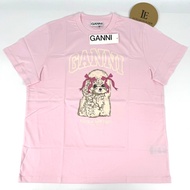 GANNI T-shirt Round Neck Organic Cotton Model A1050062-868 Authentic 1