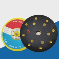 Professional 5/6 inch 12000 rpm dual action random orbital sanding pad plate with holes for pneumati