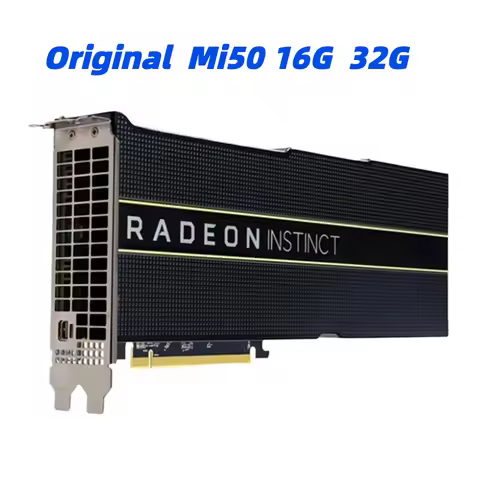Original FOR AMD Radeon Instinct Mi50 Accelerator 16GB 32GB Graphics Card HBM2 Machine Learning, HPC