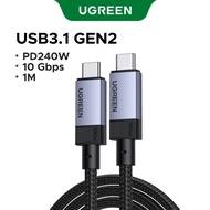 UGREEN USB3.1 Gen2 10Gbps 1M Bulit in E-Marker Chip USB-C to USB-C 240W Charging Data Cable Aluminum