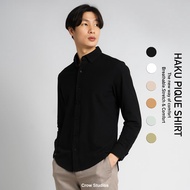 KEMEJA Crow Haku Pique Shirt L/S ( pique Shirt)