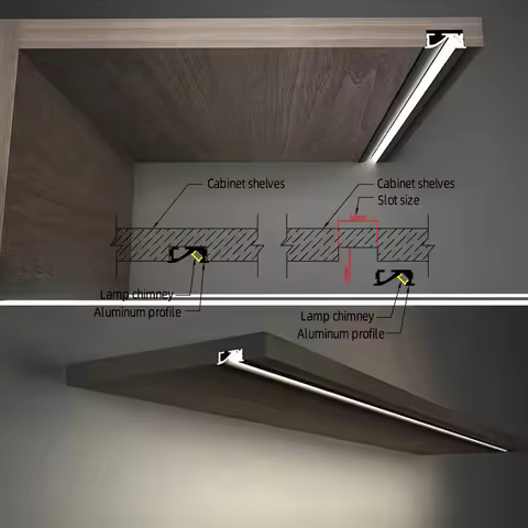20x9mm 5pcs 0.5m Versatile Illumination Solution: LED Aluminium Profile Channel for Cabinets