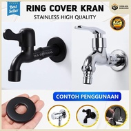 SAB ing Black stainless steel faucet cover 48mm - Black stainless steel wall ring cover on ceramic w
