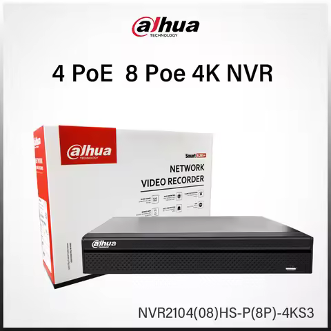 Dahua 4PoE 8PoE Video Recorder Smart Protection 1HDD Lite 4/8CH NVR For 4K 8MP 4MP IP Camera ONVIF N