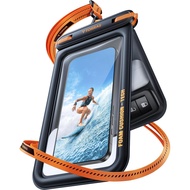 TORRAS IP68 Waterproof Phone Pouch Floating with Double Space 7.0", Black | Waterproof Phone Case wi