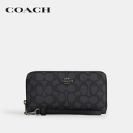 COACH กระเป๋าสตางค์ผู้หญิงรุ่น Long Zip Around Wallet In Signature Canvas CW778 QBMI5 สีหลากสี