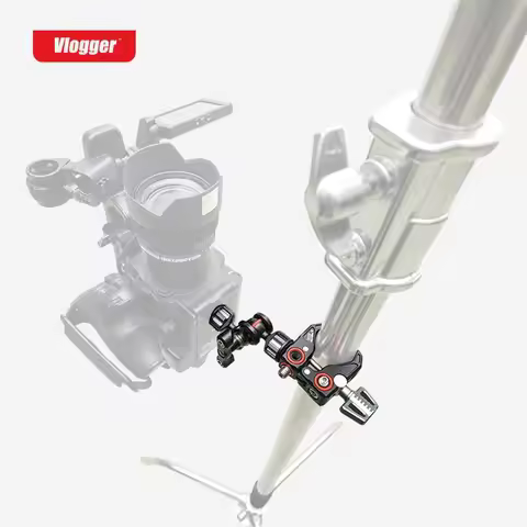 VLOGGER Crab Claw Clip DSLR SLR Camera Magic Arm Double Ball Head Universal Monitor Bracket BallHead