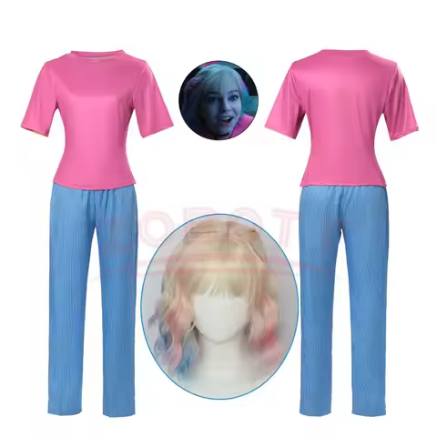 Movie Wednesday Enid Sinclair Halloween Cosplay Costume Pink T-shirt T-shirt Sportswear Wig Woman Cu
