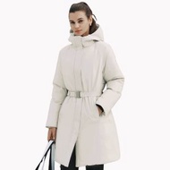 女裝防風防潑水長版鵝絨羽絨外套