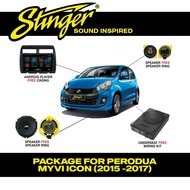 Set Penuh Stinger Android Player + Speaker untuk Myvi Icon | Myvi Icon Stinger Full Set Speaker & An