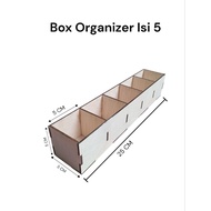 Box Organizer 5 x 25 x 5 cm contains 5