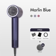 Yoole High Speed Hair Dryer S+ Marlin Blue with Plasma Technology, Lightweight & Ergonomic Design
